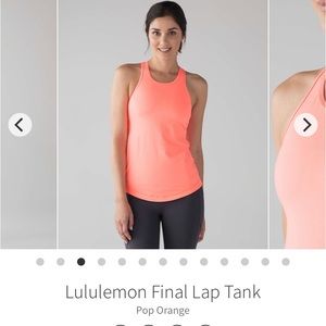 Lululemon Final Lap Tank with cups